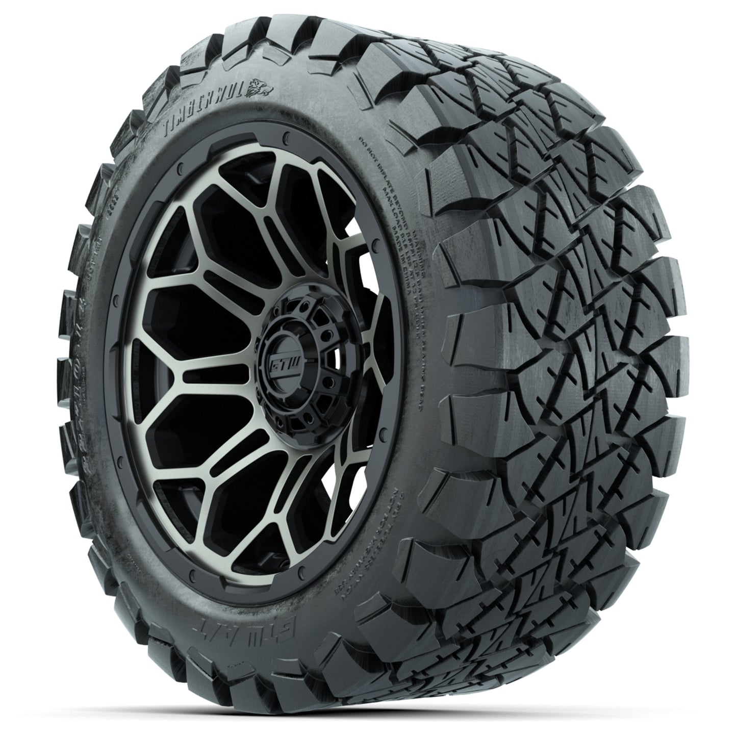 14" GTW Bravo Wheels with 22x10-14 GTW Timberwolf All-Terrain Tires (Set of 4)