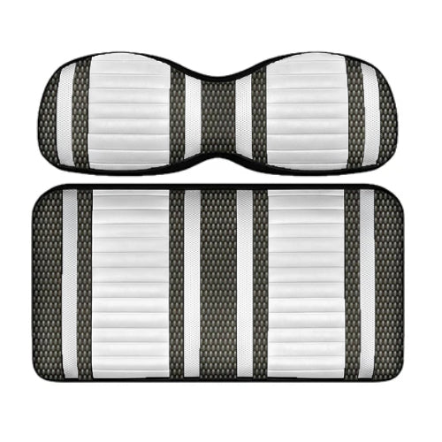 DoubleTake Two Tone Front Seat Cushion Set - Extreme Edition - White