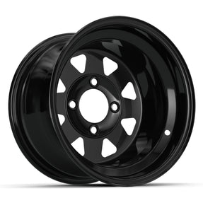 12? Spoke Glossy Black Steel Wheel (2:5 Offset)
