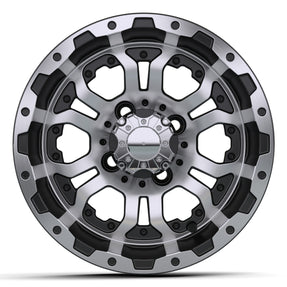 12x7 GTW® Machined & Black Omega Wheel