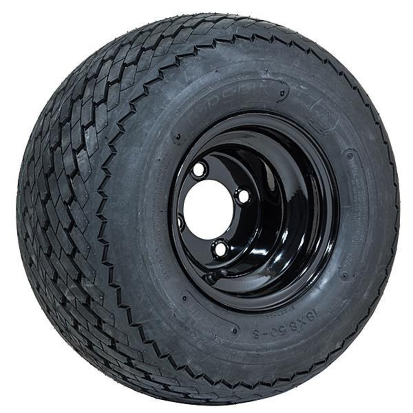 8 GTW® Topspin Tire & Black Steel Wheel Assembly
