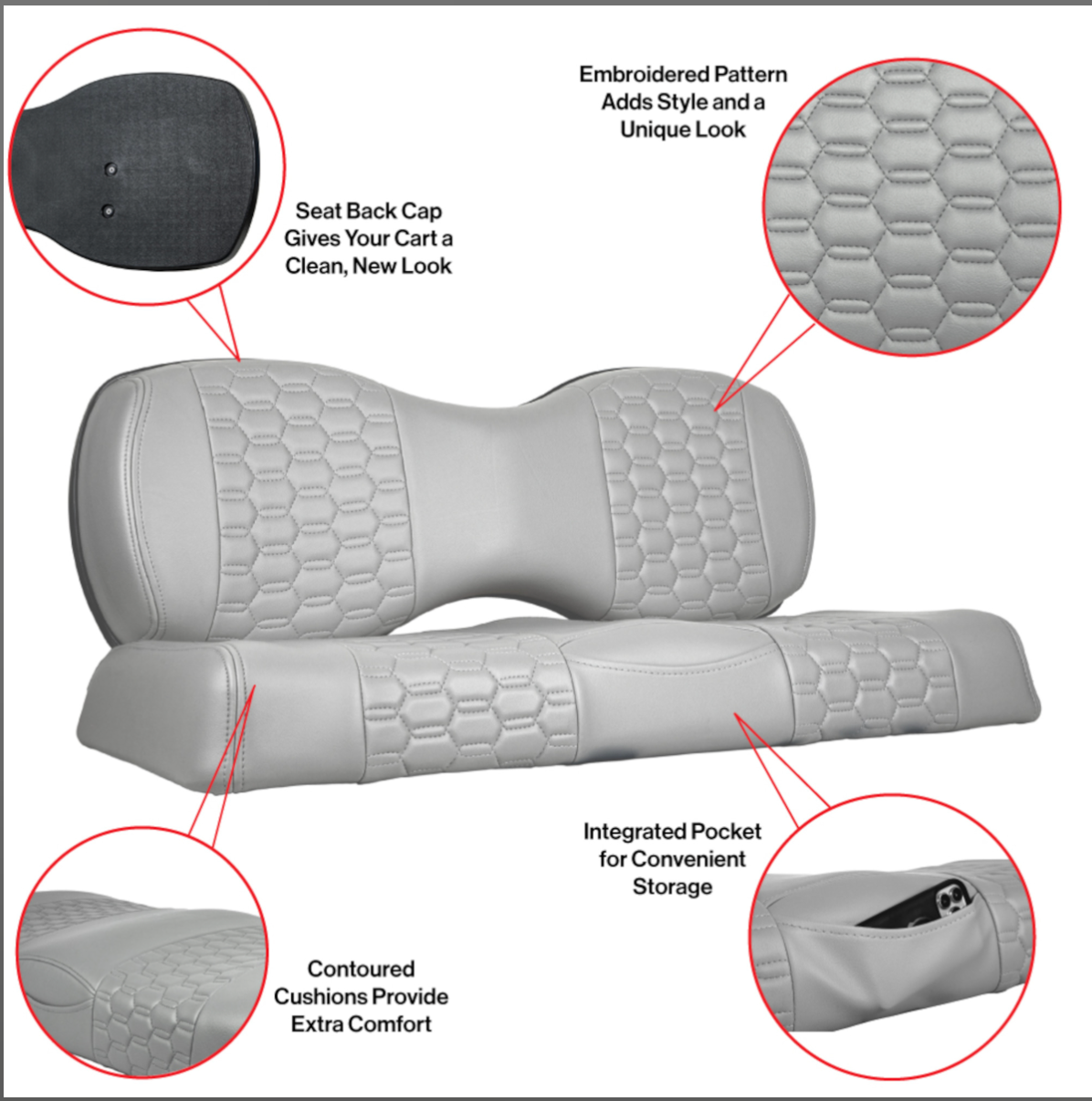 MadJax® Colorado Seats for Genesis Rear Seat Kits Black