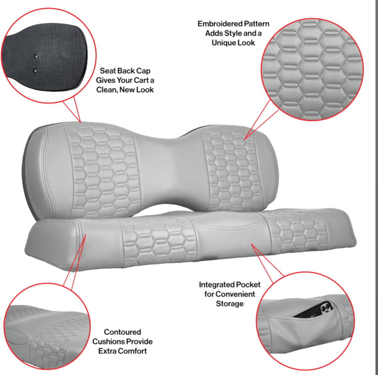 MadJax® Colorado Seats for Genesis Rear Seat Kits White