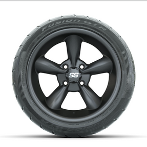 GTW Godfather Matte Grey 14 in Wheels with 225/40-R14 Fusion GTR Street Tires Full Set