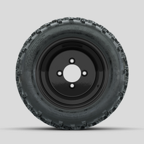 GTW Steel Black Centered 10 in Wheels with 18x9.50-10 Rogue All Terrain Tires Full Set