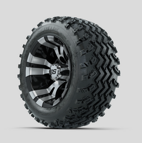 GTW Vampire Machined/Black 10 in Wheels with 18x9.50-10 Rogue All Terrain Tires Full Set