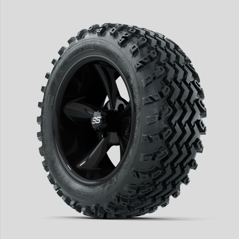GTW Godfather Black 14 in Wheels with 23x10.00-14 Rogue All Terrain Tires Full Set