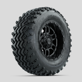 GTW Titan Machined/Black 12 in Wheels with 23x10.00-12 Rogue All Terrain Tires Full Set