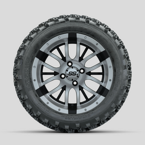GTW Diesel Machined/Black 14 in Wheels with 23x10.00-14 Rogue All Terrain Tires Full Set