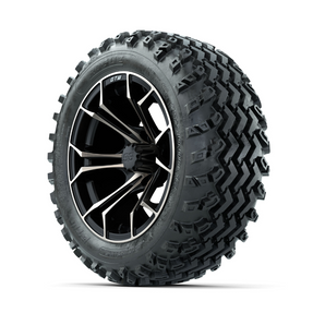 GTW Spyder Bronze/Matte Black 14 in Wheels with 23x10.00-14 Rogue All Terrain Tires Full Set