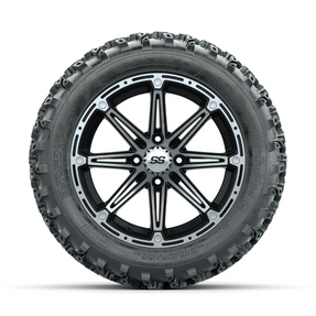 GTW Element Machined/Black 14 in Wheels with 23x10.00-14 Rogue All Terrain Tires Full Set