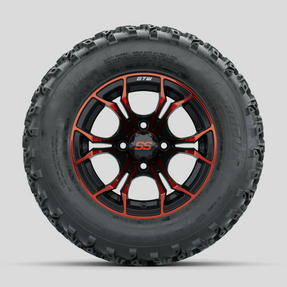 GTW Spyder Red/Black 12 in Wheels with 23x10.00-12 Rogue All Terrain Tires Full Set