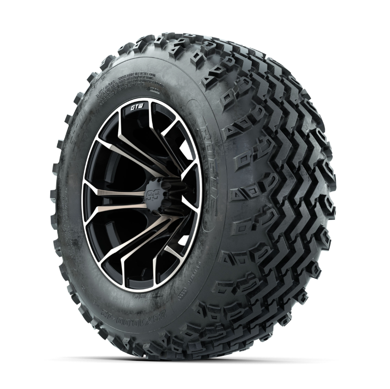 GTW Spyder Bronze/Matte Black 12 in Wheels with 23x10.00-12 Rogue All Terrain Tires Full Set