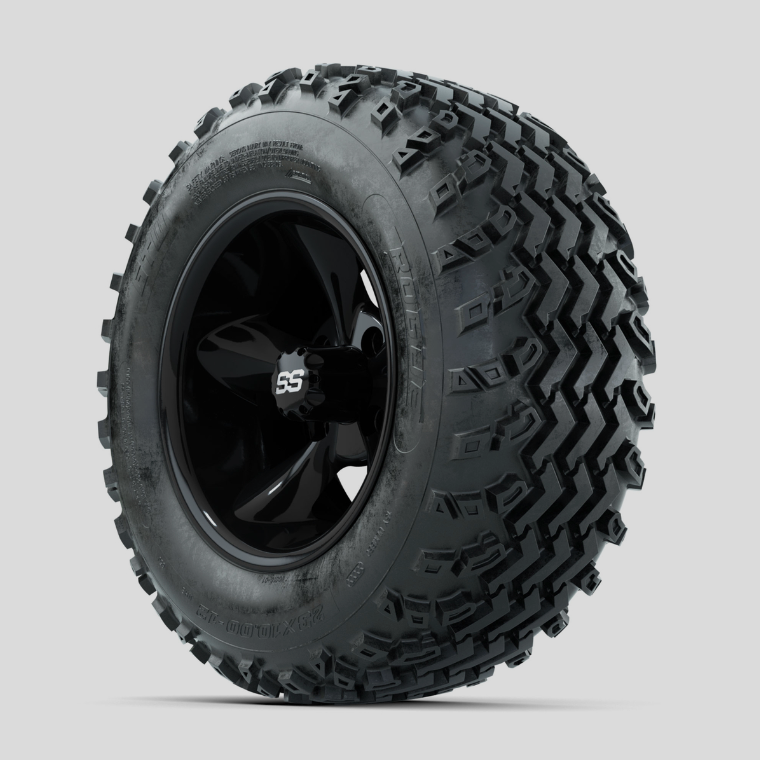 GTW Godfather Black 12 in Wheels with 23x10.00-12 Rogue All Terrain Tires Full Set