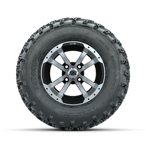 GTW Storm Trooper Machined/Black 10 in Wheels with 20x10.00-10 Rogue All Terrain Tires Full Set