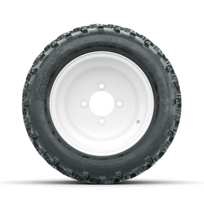 GTW Steel White Centered 10 in Wheels with 18x9.50-10 Rogue All Terrain Tires Full Set
