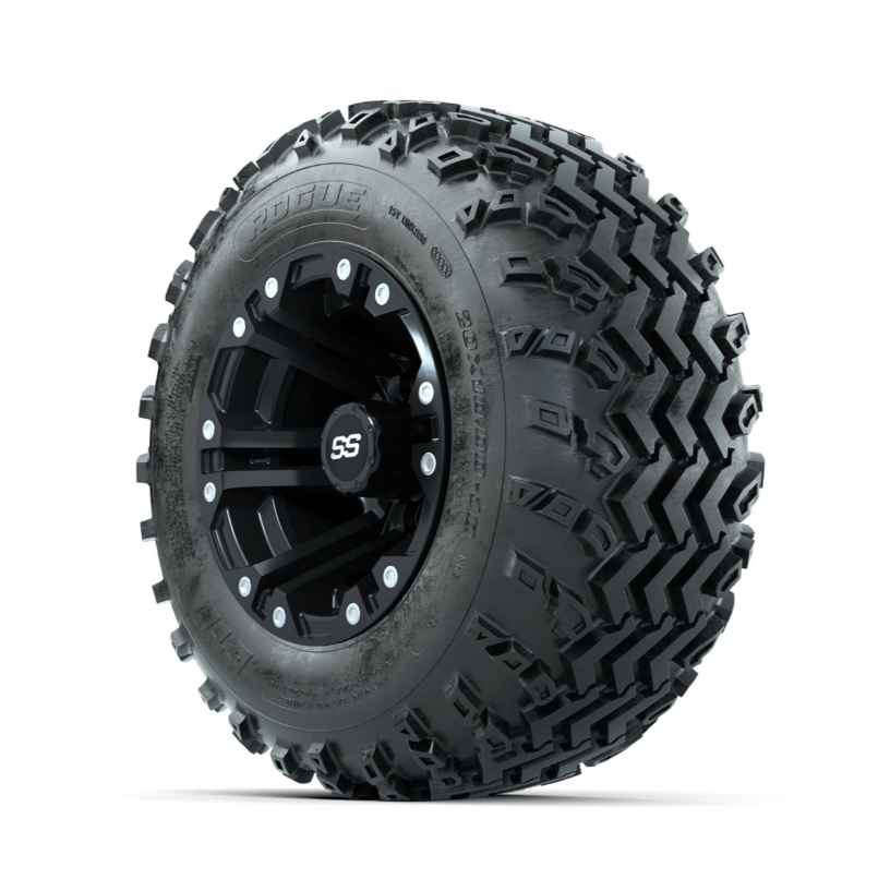 GTW Specter Matte Black 10 in Wheels with 20x10.00-10 Rogue All Terrain Tires Full Set