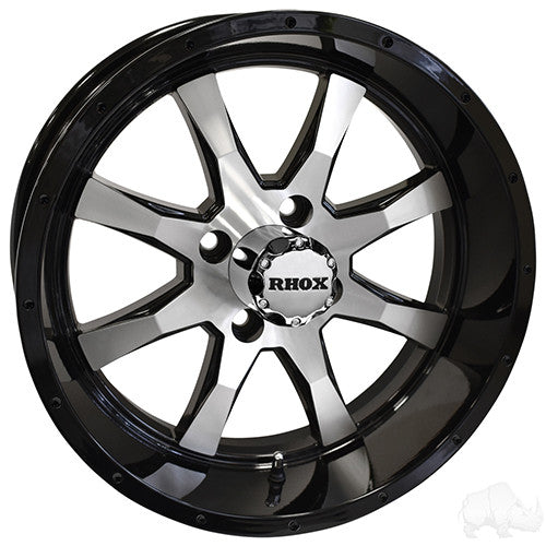 RHOX RX375, Machined Gloss Black, 15x6, ET-15