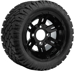 TR1004-WH1001 - SGC 10″ Bulldog Glossy Black Wheel and STINGER Hybrid AT Tire Combo