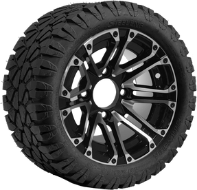 TR1004-WH1006 - SGC 10″ Lancer Machined/Black Wheel and STINGER Tire Combo