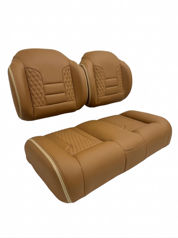 TruTemp Cognac Mariner Dream high back golf cart seat color option No Headrest