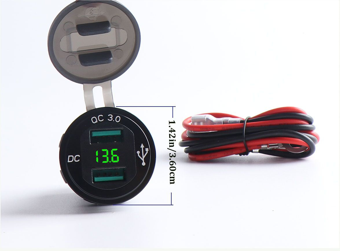 High Speed Dual USB Charger Heavy-Duty 12V Power Port
