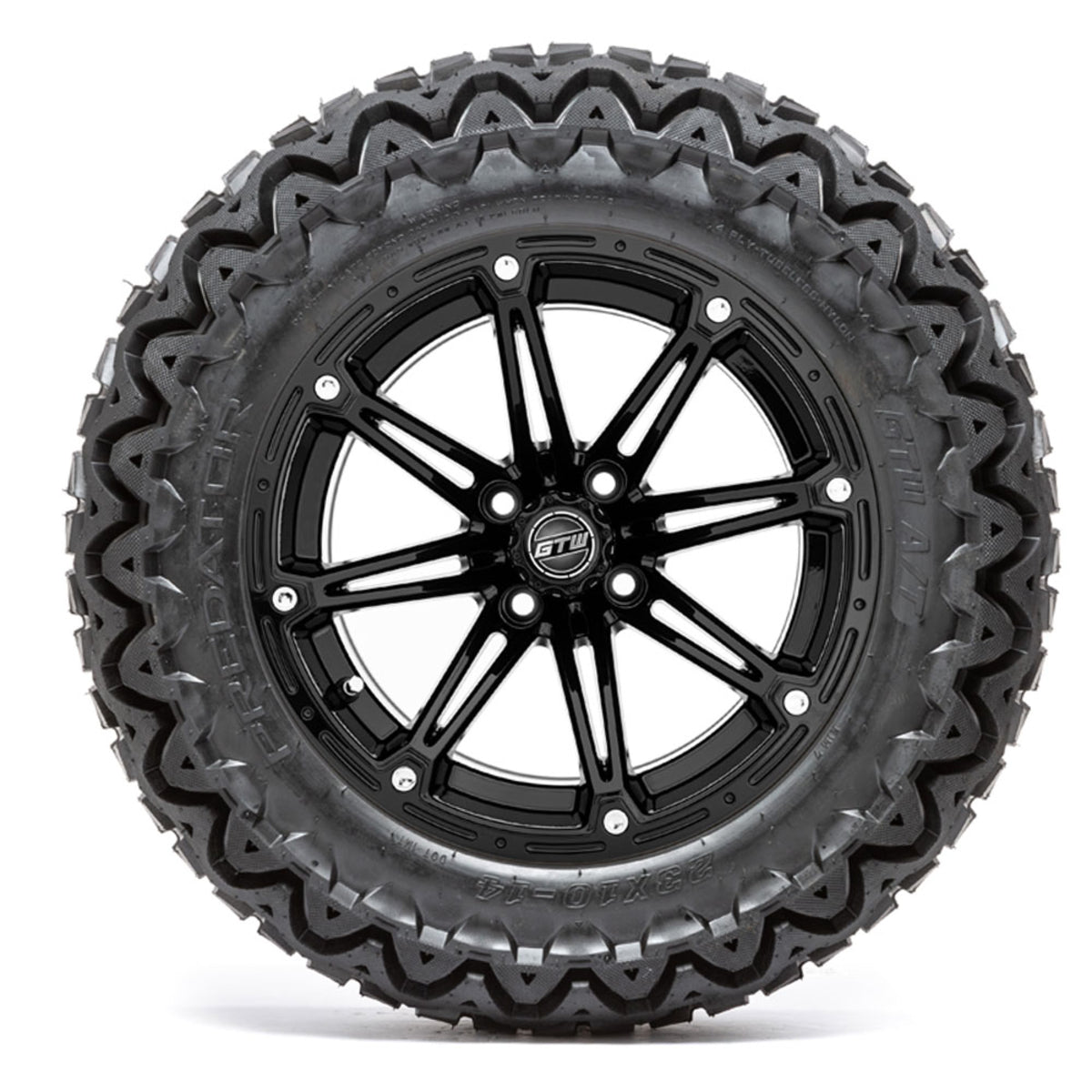 14 GTW Element Matte Black Wheels with 23 Predator A/T Tires Set of 4