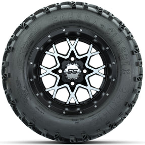 Set of (4) 12 in GTW Vortex Wheels with 22x11-12 Sahara Classic All-Terrain Tires