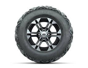 12 GTW Specter Black and Machined Wheels with 23 Barrage Mud Tires Set of 4