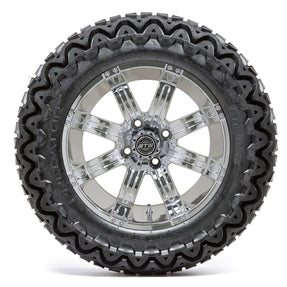 14 GTW Tempest Chrome Wheels with 23 Predator A/T Tires Set of 4