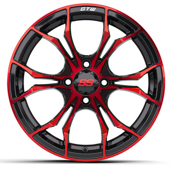 15? GTW® Spyder Wheel Black with Red