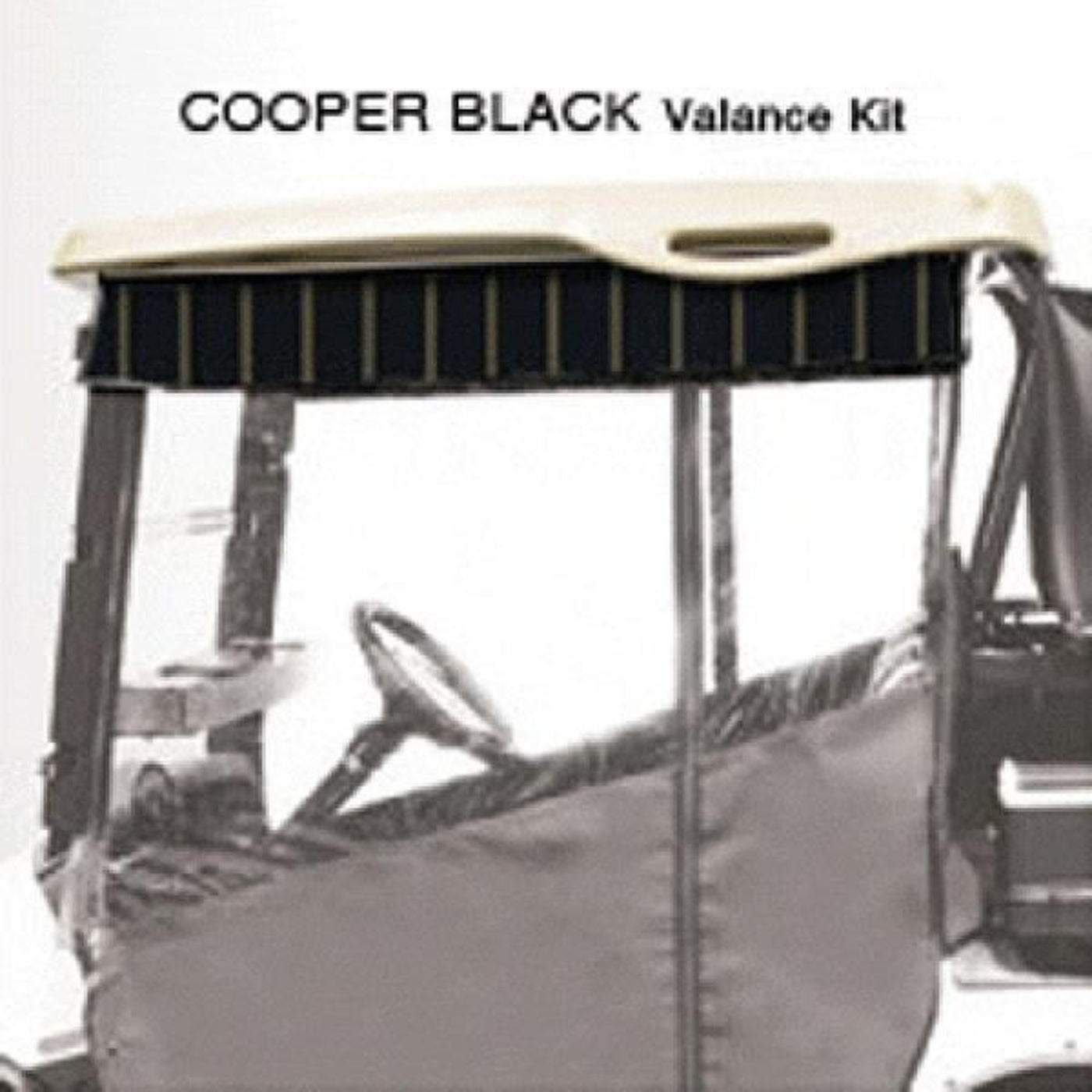 Red Dot Chameleon Valance With Cooper Black Sunbrella Fabric For Yamaha Drive2 (Years 2017-Up)