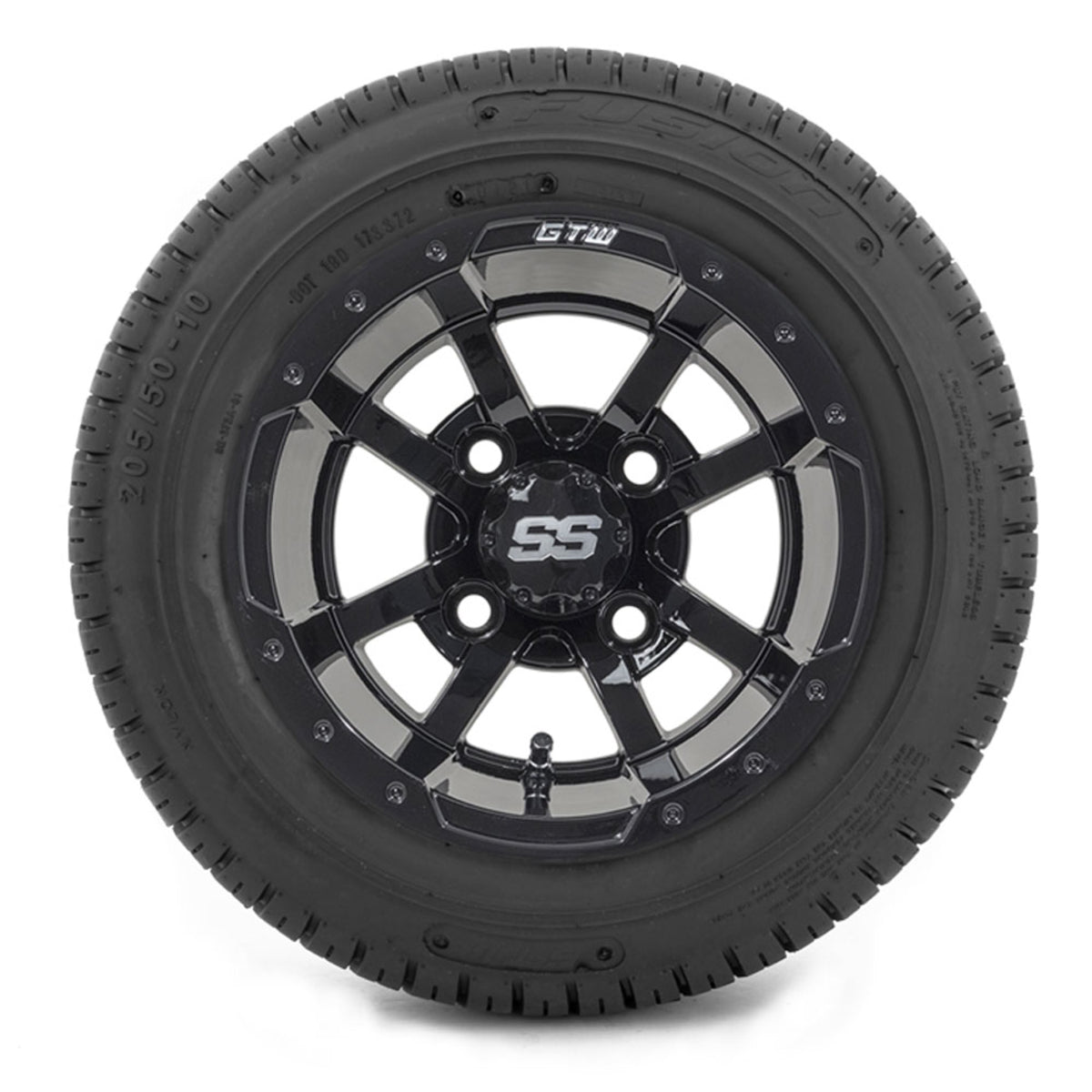 10 GTW Storm Trooper Wheels with Fusion Street Tires Set of 4