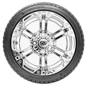 14 GTW Specter Chrome Wheels with Fusion Street Tires Set of 4