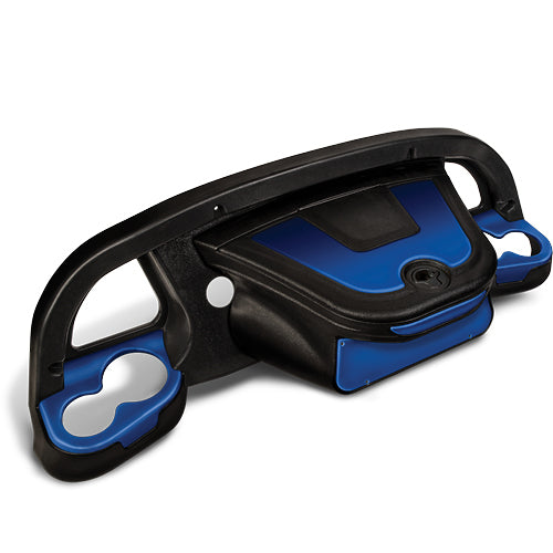 Club Car Precedent dash kit – black frame, blue accent trim