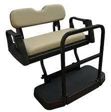 EZGO RXV Rear Seat Kits — flip‑down passenger and cargo convenience