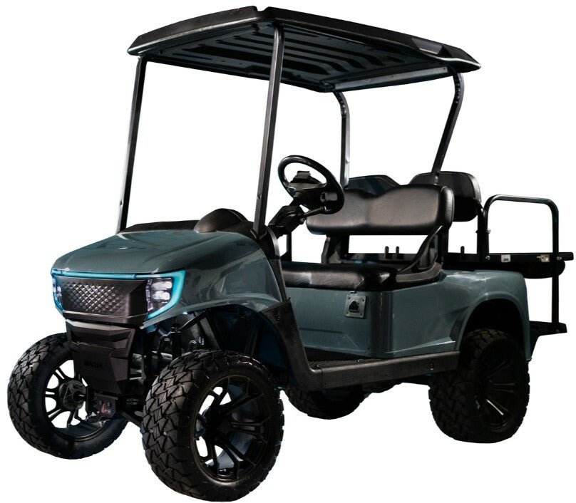 EZGO RXV Body Kits – matte black, lifted frame