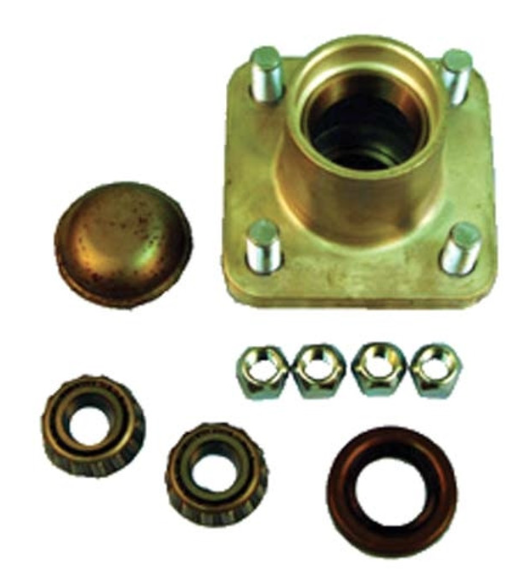 Club Car front wheel hub assembly – includes bearings, seals, nuts, and dust cap for DS and Precedent carts