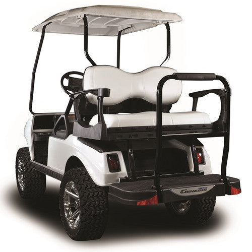 Genesis 300 with Deluxe White Aluminum Rear Flip Seat - Fits Club Car DS