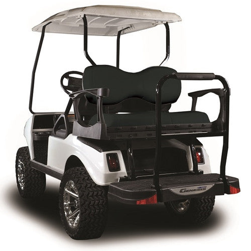 Genesis 300 with Deluxe Black  Aluminum Rear Flip Seat - Fits Club Car DS