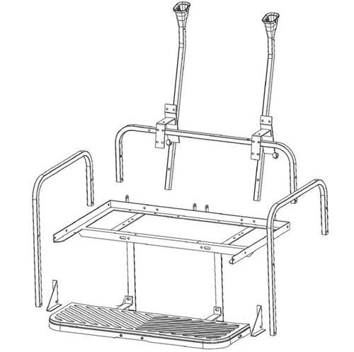 GTW MACH3 ALUMINUM Rear Seat Frame Only for Club Car Precedent