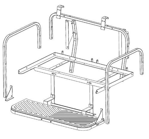 GTW MACH3  Rear Seat Frame Only for EZGO RXV