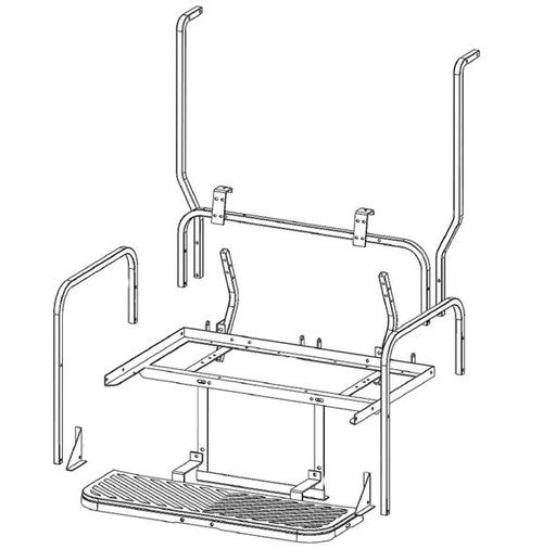 GTW MACH3  Rear Seat Frame Only for  Yamaha G14-G22