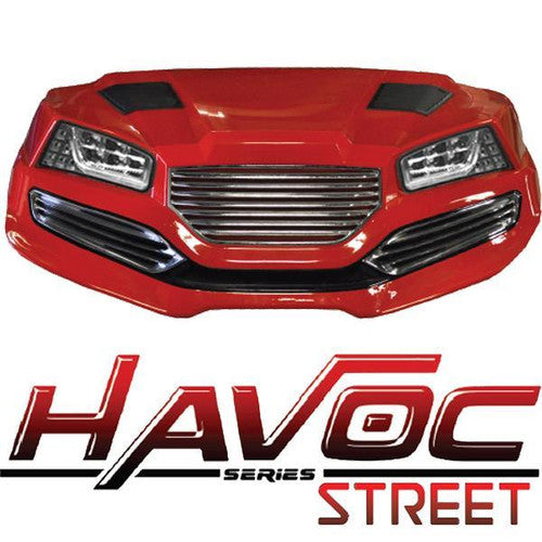 Red Havoc (Dr) Cowl W/Street Fascia/Headlights/Blk Grill