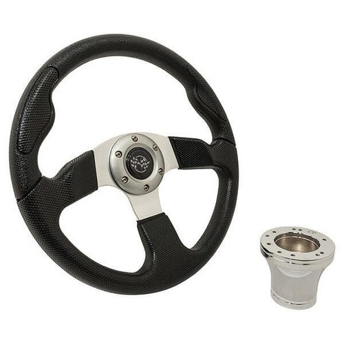 Steering Wheel Kit, Black/Sport 13.5 W/Chrome Adapter, Club