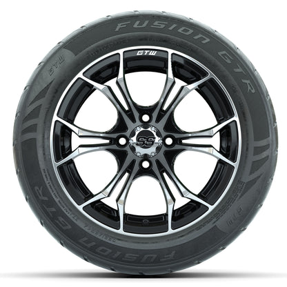 Set of (4) 14 in GTW Spyder Wheels with 255/45-R14 Fusion GTR Street Tires