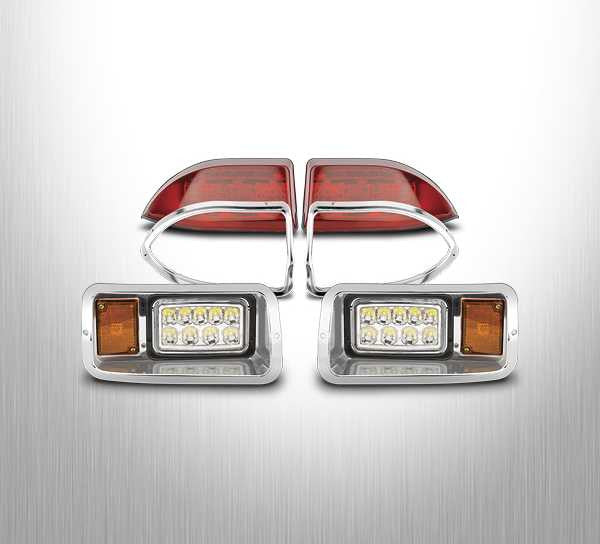 DoubleTake Phantom Standard LED Light Kit with Chrome Bezel, Club Car Precedent Gas 04+