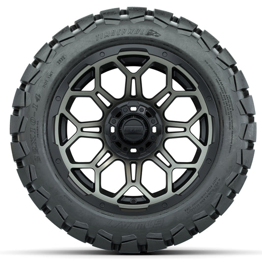 14" GTW Bravo Wheels with 22x10-14 GTW Timberwolf All-Terrain Tires (Set of 4)