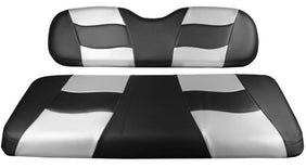 Black Carb/Silv Carb Riptide Two-Tone Rear Seat Cushion Set