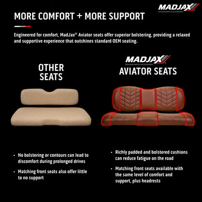MadJax Aviator Yamaha Drive/Drive2 & ICON Graphite Front Seat Cushions